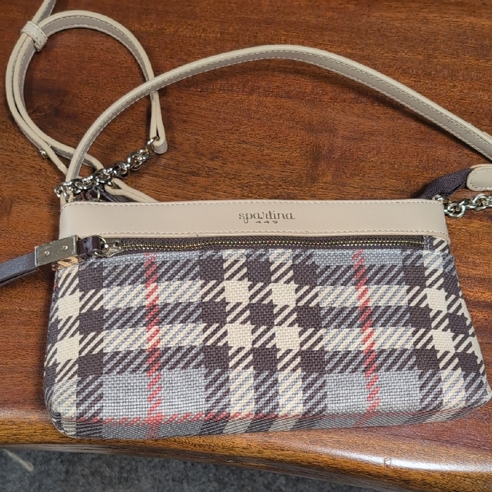 Spartina 449 Cream and Black Crossbody Bag